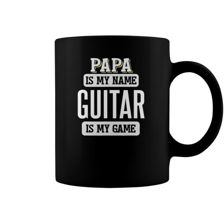 Funny Guitar Gift For Papa Fathers Day Coffee Mug