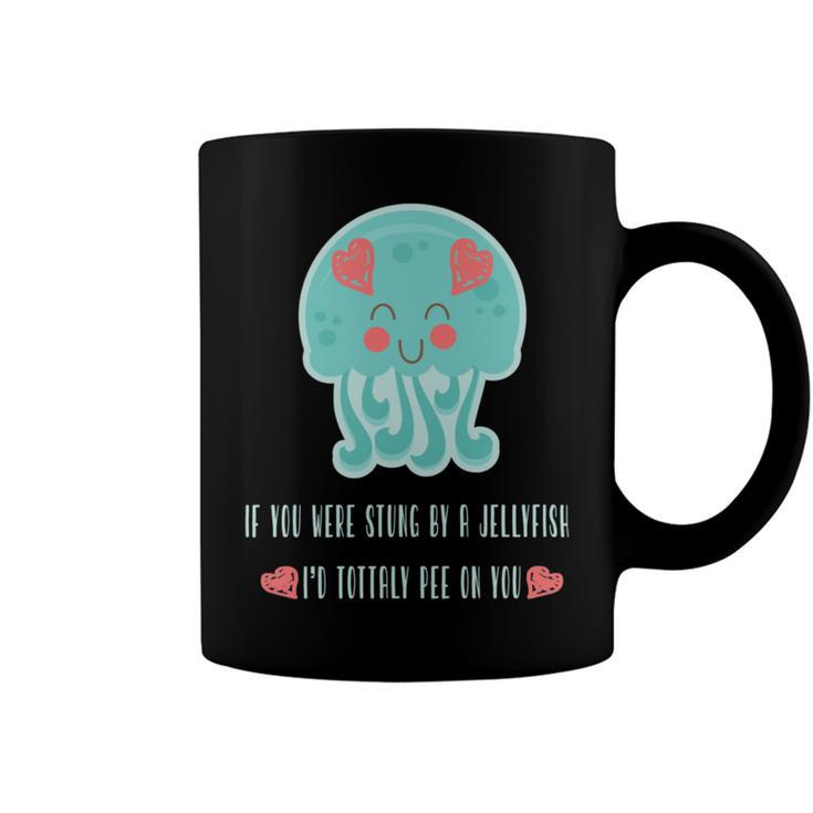 Funny Jellyfish Sting Valentines Day Gift For Love Coffee Mug