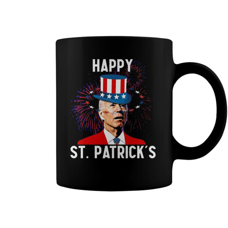 Funny Joe Biden Confused St Patricks Day For Fourth Of July Coffee Mug