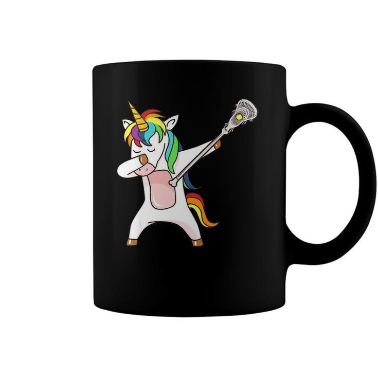 Funny Lacrosse Unicorn Dabbing Gift Coffee Mug