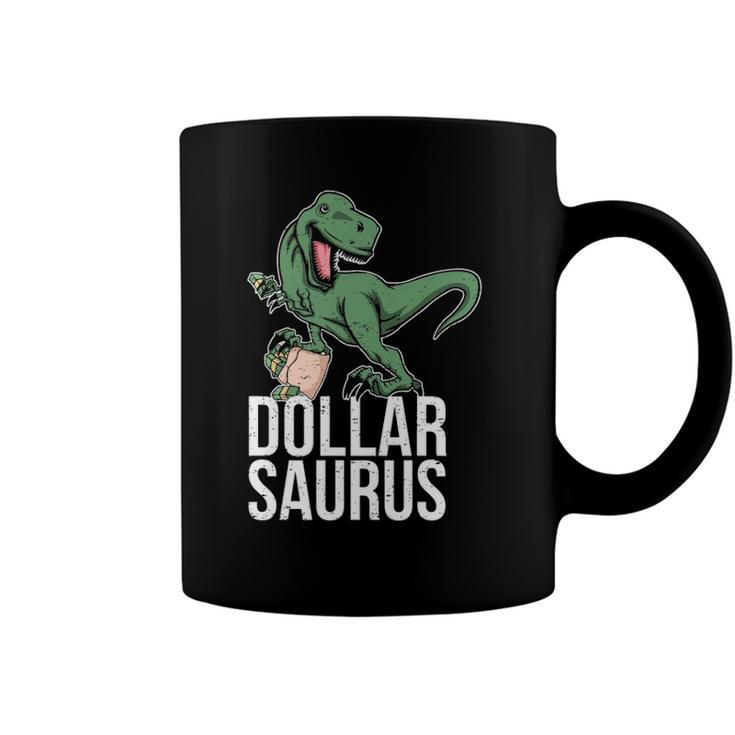 Funny Trader Investor Stock Market Dollar Moneyrex Saurus Coffee Mug