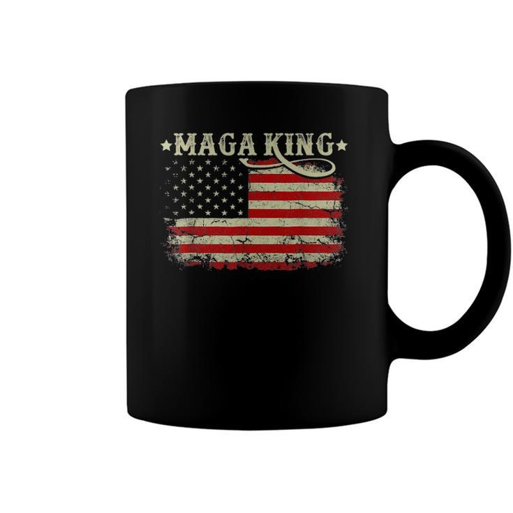 Funny Ultra Maga King Vintage American Flag Ultra-Maga Retro Coffee Mug