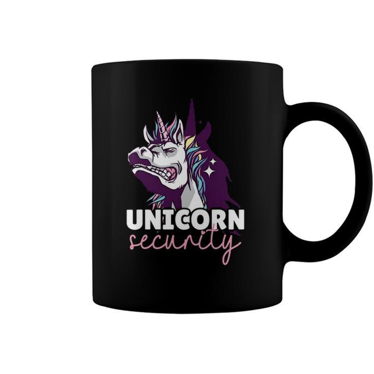 Funny Unicorn Design For Girls And Woman Unicorn Security Coffee Mug