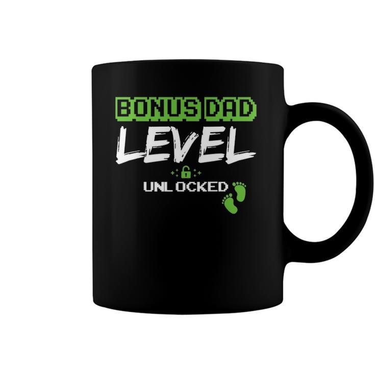 Gaming Bonus Dad Level Unlocked Leveled Up Daddy Video Game Coffee Mug