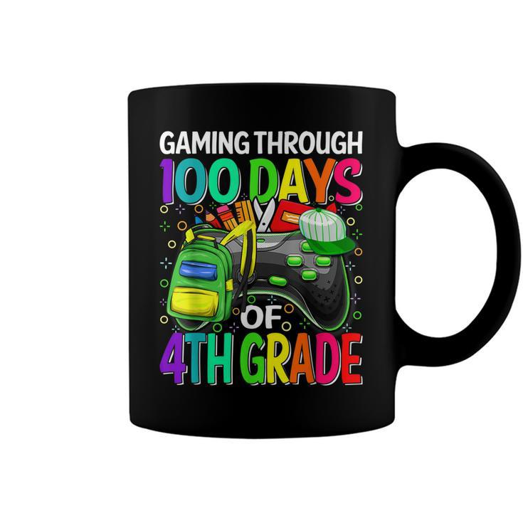 Gaming Through 100 Days Of 4Th Grade Video Game Boys  Coffee Mug