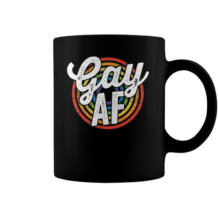 Gay Af Lgbt Pride Rainbow Flag March Rally Protest Equality Coffee Mug