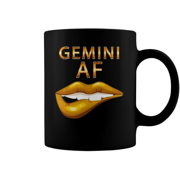 Gemini Af Gold Sexy Lip Birthday Gift Coffee Mug
