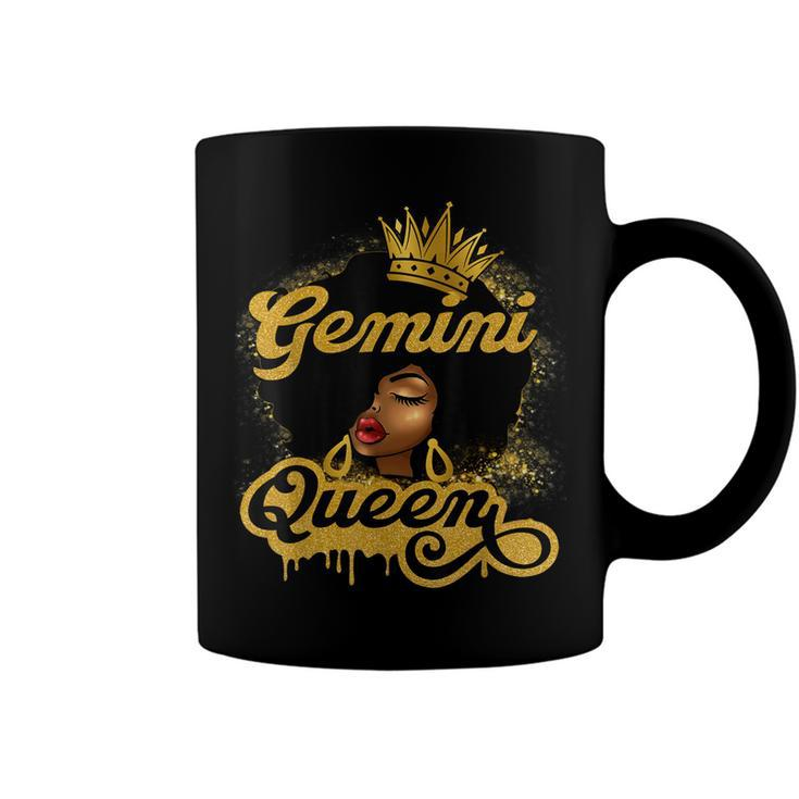 Gemini Queen Birthday Girl Afro Woman Black Queen Zodiac  Coffee Mug