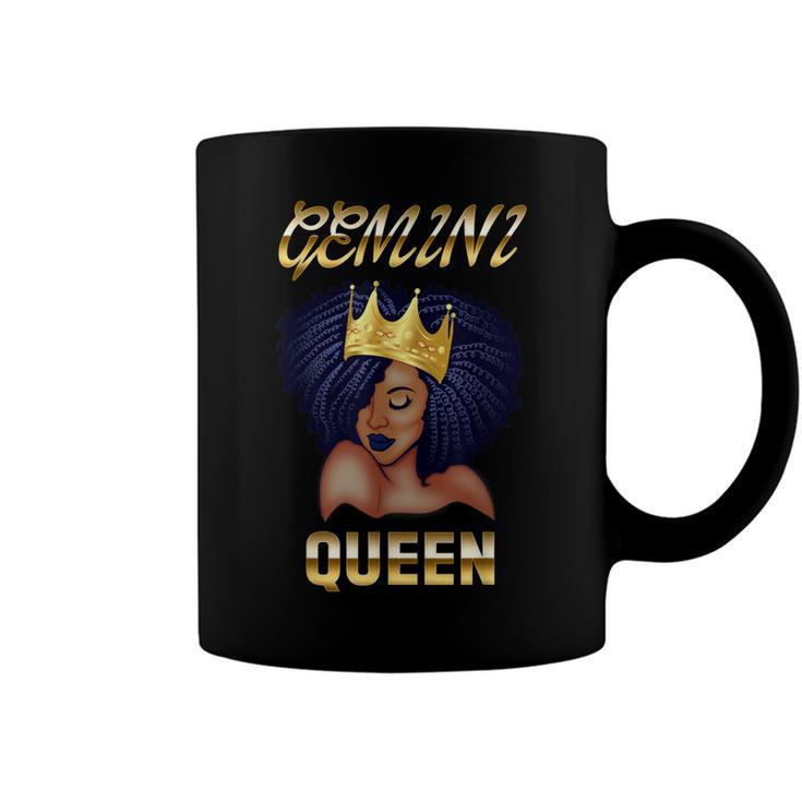 Gemini Queen Born In May-June Black Queen Birthday  Coffee Mug