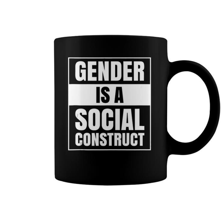 Gender Is A Social Construct Agender Bigender Trans Pronouns  Coffee Mug