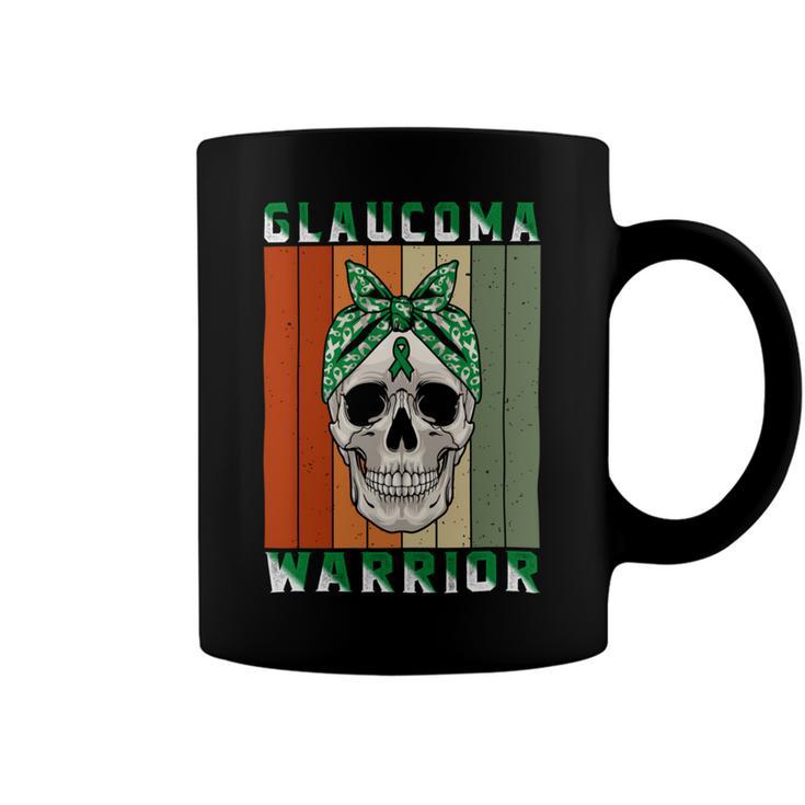 Glaucoma Warrior  Skull Women Vintage  Green Ribbon  Glaucoma  Glaucoma Awareness Coffee Mug