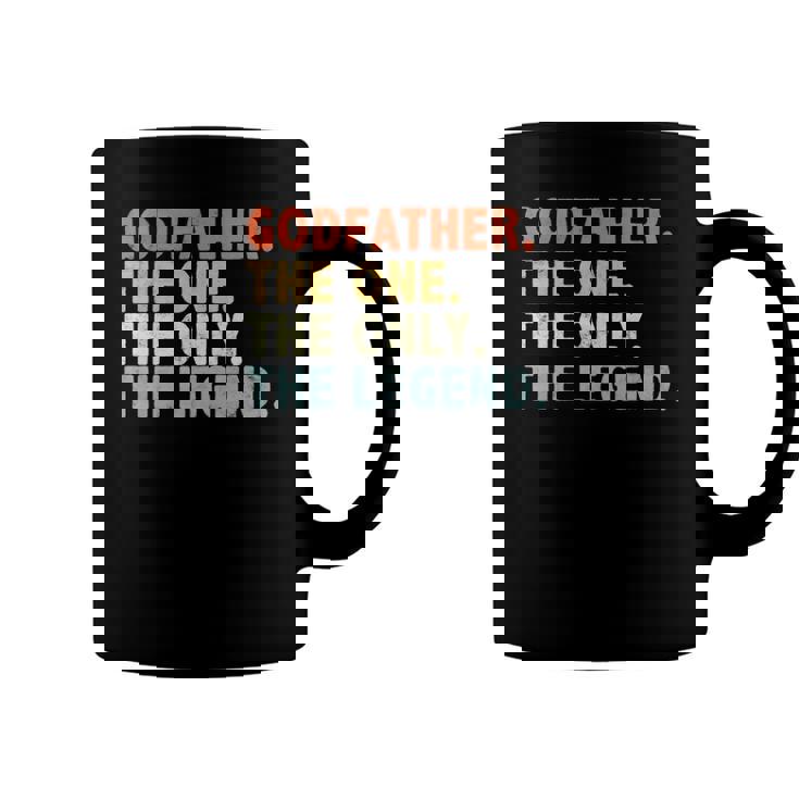 Godfather The One Only Legend Funny Fathers Day For Father Coffee Mug