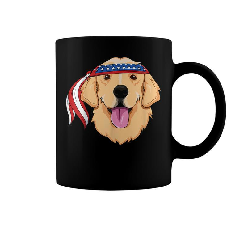 Golden Retriever 4Th Of July Family Dog Patriotic American Coffee Mug
