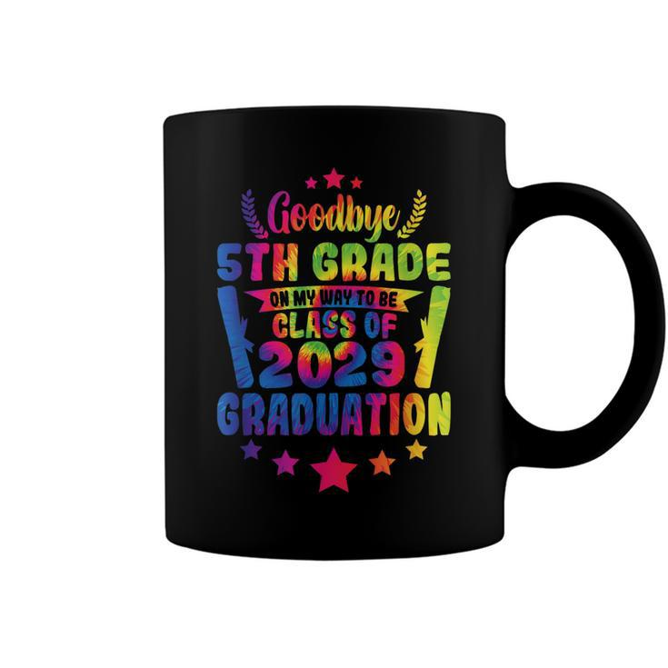 Goodbye 5Th Grade Class Of 2029 Graduate 5Th Grade Tie Dye  Coffee Mug