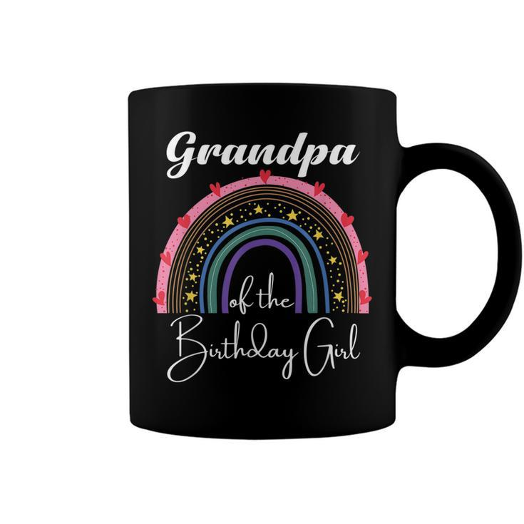 Grandpa Of The Birthday Girl Rainbow Boho Birthday Party  Coffee Mug