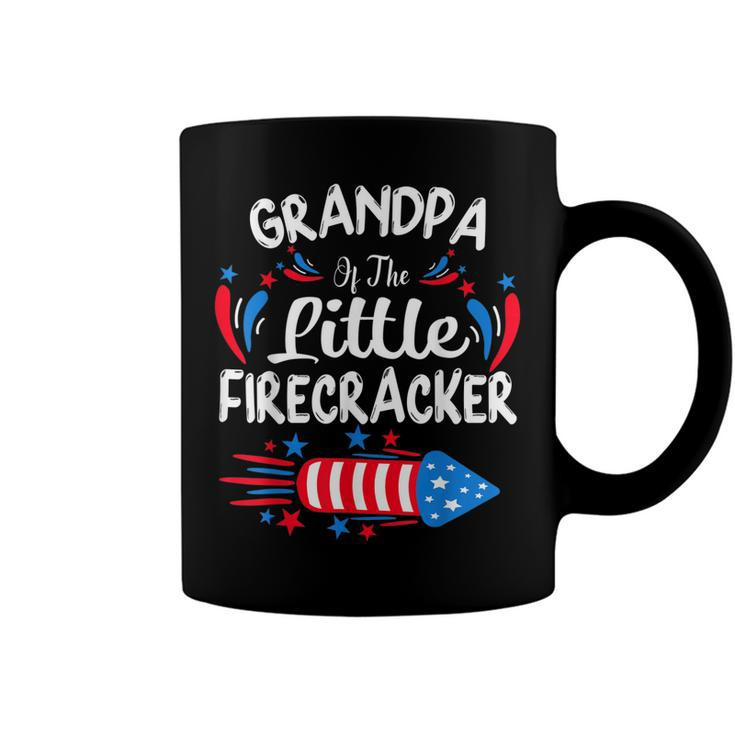 Grandpa Of The Little Firecracker 4Th Of July Birthday Party  Coffee Mug