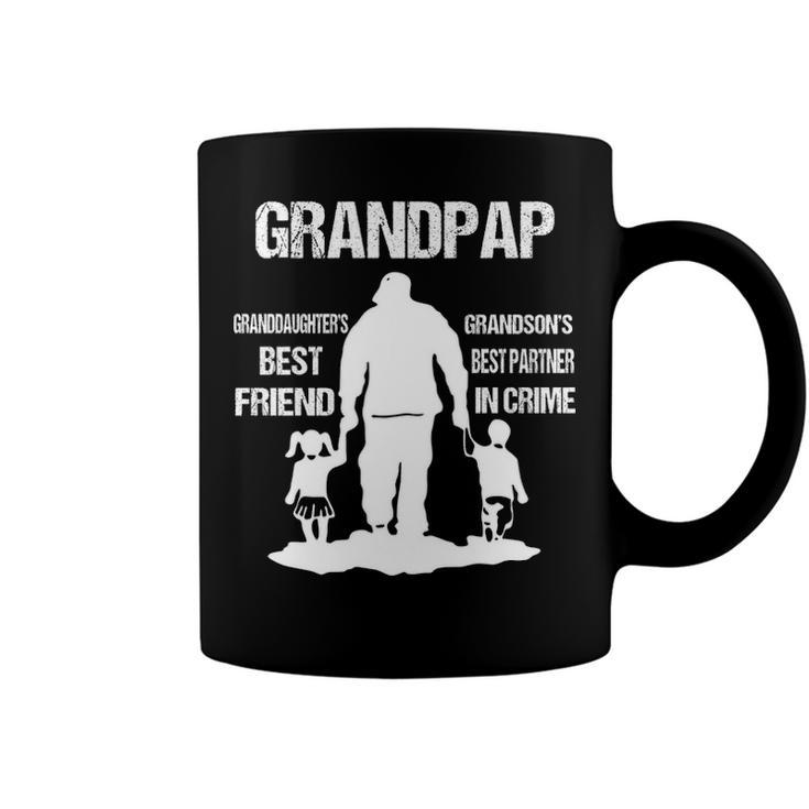 Grandpap Grandpa Gift   Grandpap Best Friend Best Partner In Crime Coffee Mug