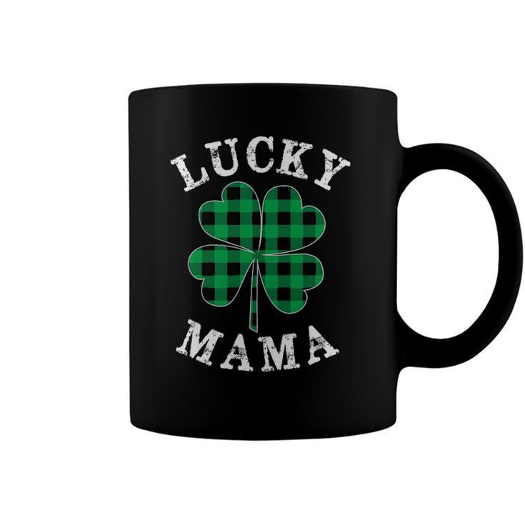 Green Plaid Lucky Mama Matching Family Pajama St Patricks Day Coffee Mug