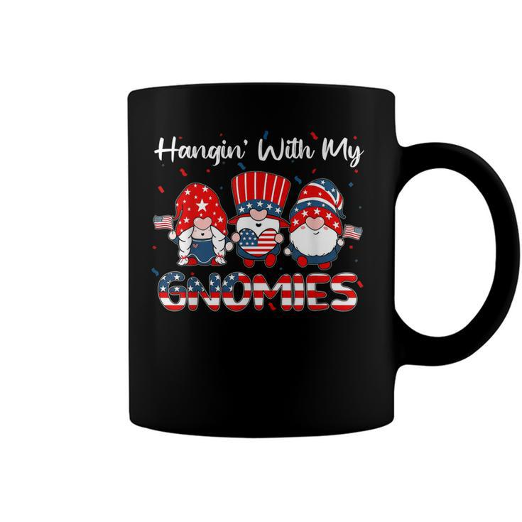 Hanging With My Gnomies Cute Patriotic 4Th Of July Gnome  Coffee Mug