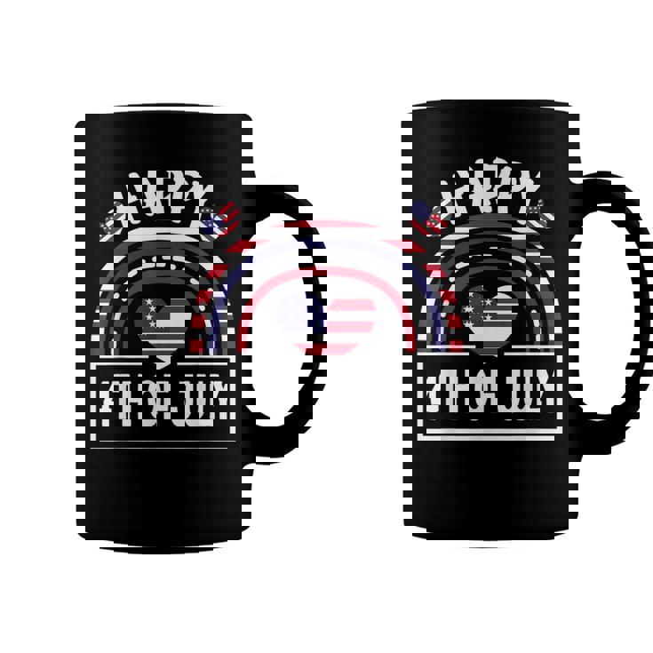 Happy 4Th Of July American Flag Rainbow Usa Funny Patriotic  Coffee Mug
