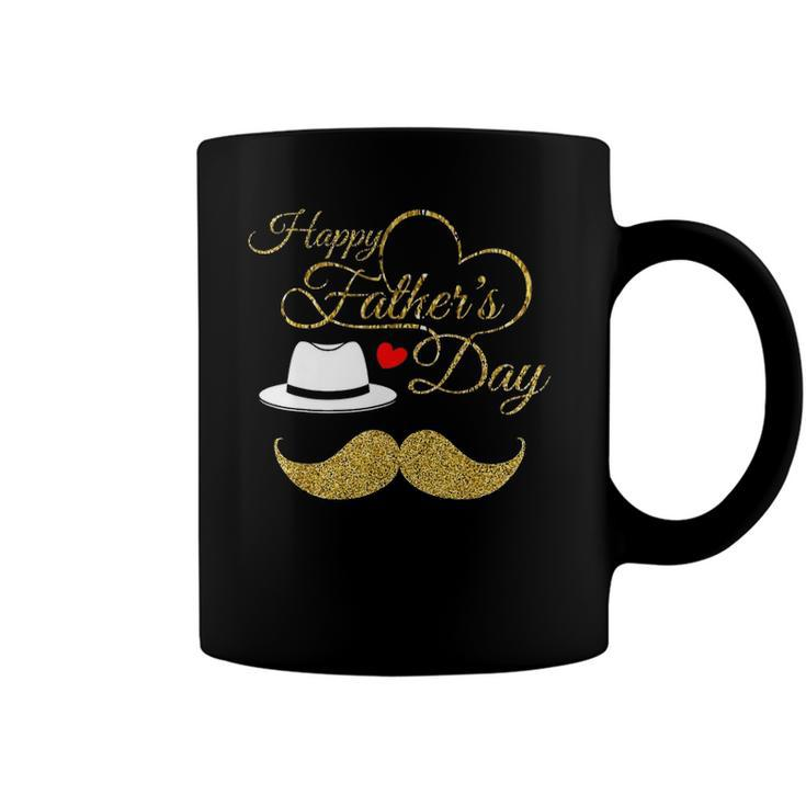 Happy Fathers Day Gold For Men Dad Love Coffee Mug