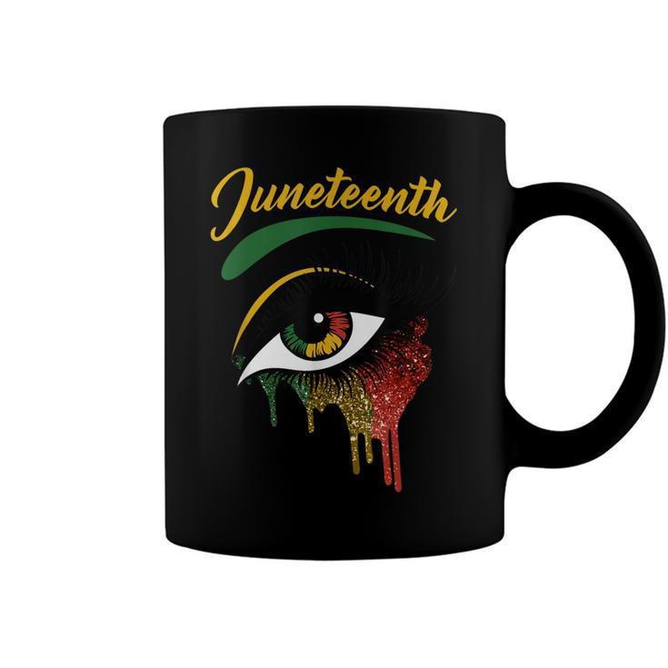 Happy Juneteenth 1865 Bright Eyes Melanin Retro Black Pride   Coffee Mug