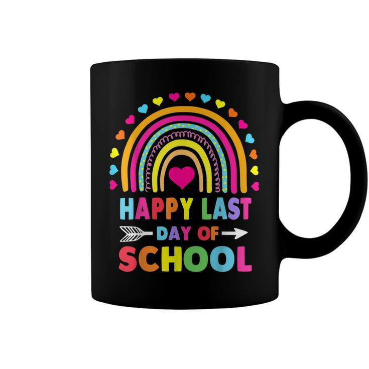 Happy Last Day Of School Teacher Student Graduation Rainbow  Coffee Mug
