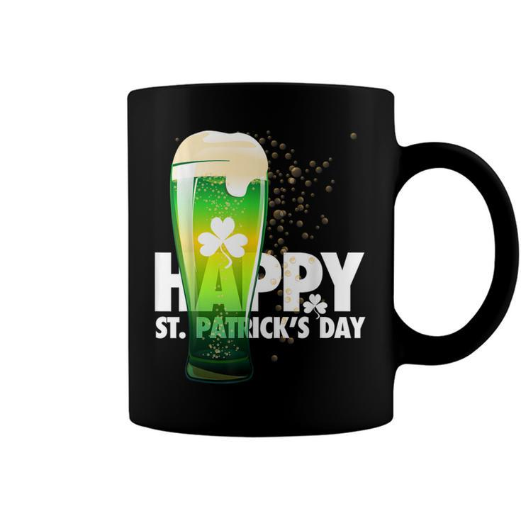 Happy Saint Patricks Day  Irish Green Shamrock Beer  Coffee Mug