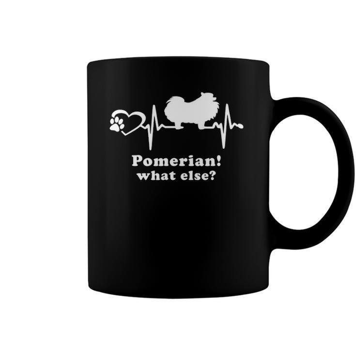 Heartbeat For Pomeranian Heart Line Paw Dog Paws Dogfriend Coffee Mug
