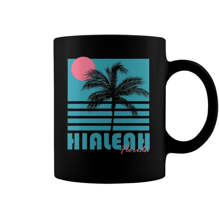 Hialeah Florida Vintage Souvenirs Palm Trees Beach Coffee Mug