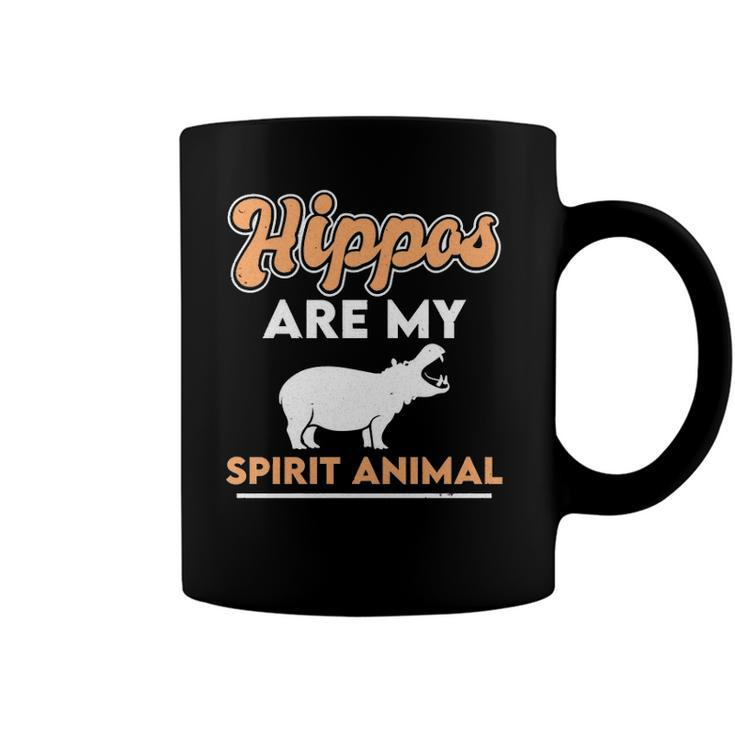 Hippos Are My Spirit Animal Hippopotamus Lover Retro  Coffee Mug
