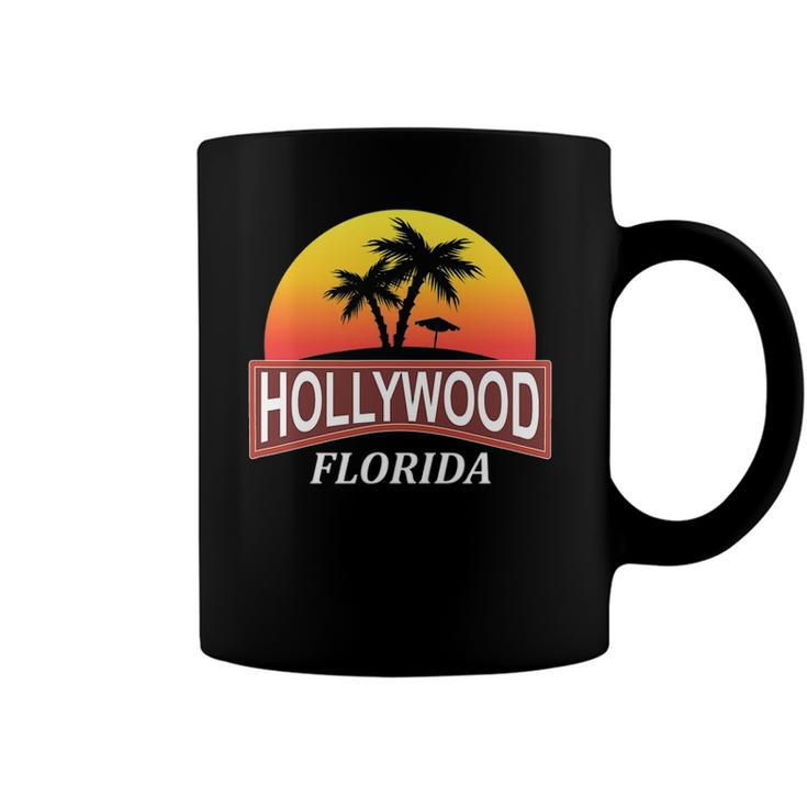 Hollywood Florida Beach Vacation Palm Tree Coffee Mug
