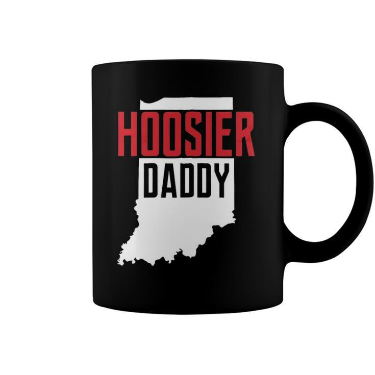 Hoosier Daddy Indiana State Map Gift Zip Coffee Mug
