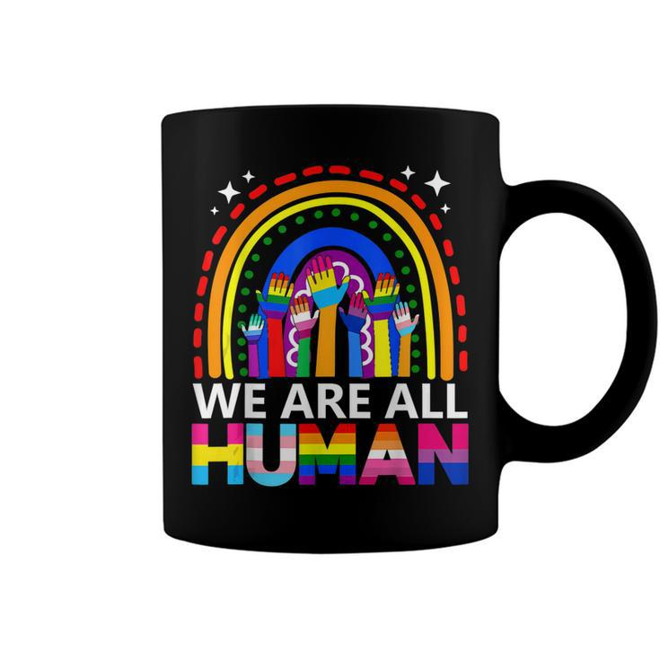 Human Lgbt Flag Gay Pride Month Transgender Rainbow Lesbian  Coffee Mug