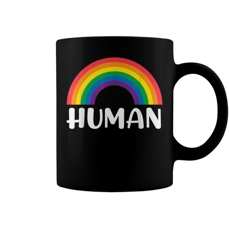 Human Rainbow Lgbt Pride Homo Lesbian Pride  Coffee Mug