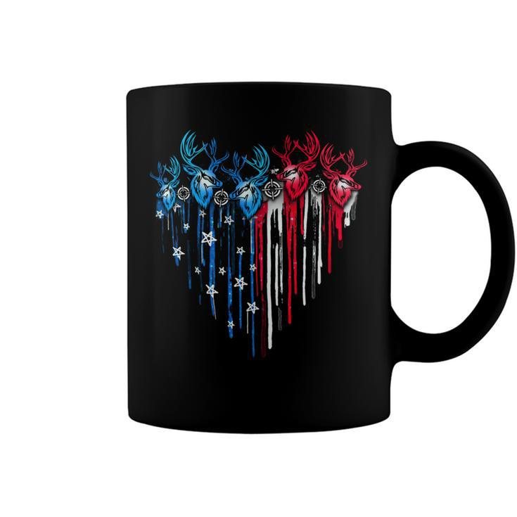 Hunting America Heart Flag Coffee Mug