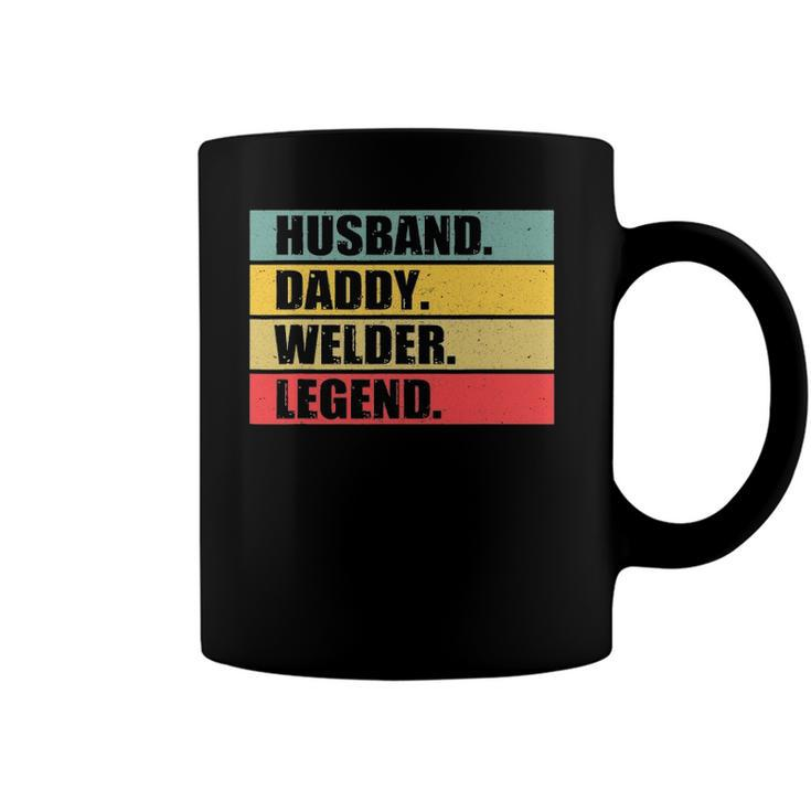 Husband Dad Welder Quote Welding Vintage Fathers Day Coffee Mug