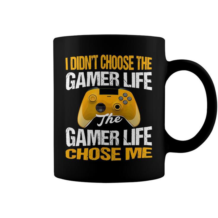 I Didnt Choose The Gamer Life The Camer Life Chose Me Gaming Funny Quote 24Ya95 Coffee Mug
