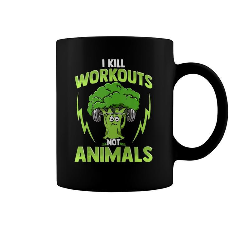 I Kill Workouts Not Animals For Vegan Vegetarian Athlete Coffee Mug