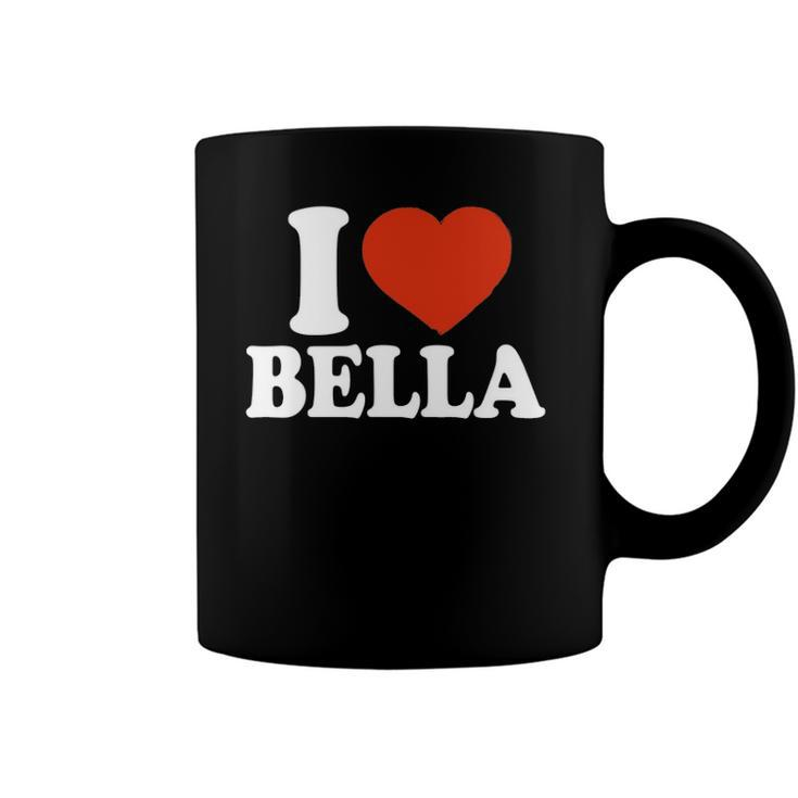 I Love Bella I Heart Bella Red Heart Valentine Coffee Mug