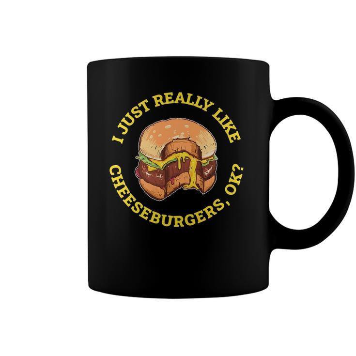 I Love Cheeseburgers Lover Gift Coffee Mug