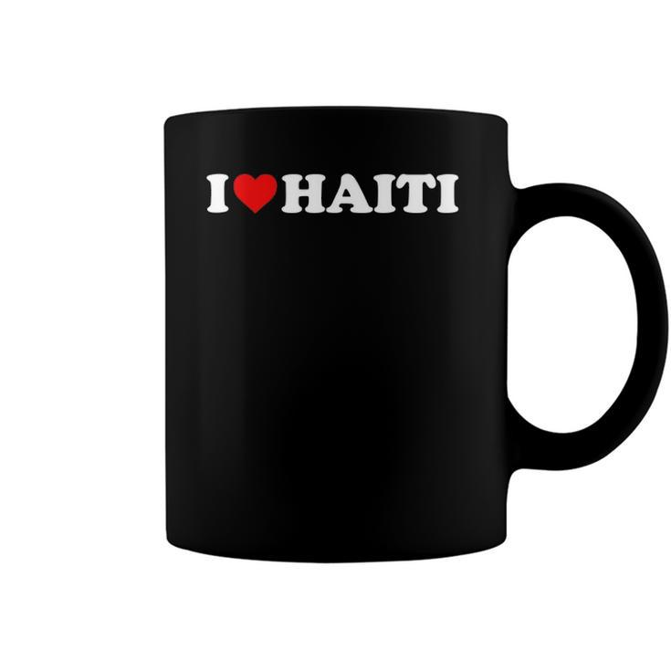 I Love Haiti - Red Heart Coffee Mug