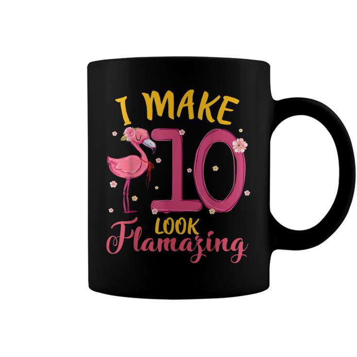 I Make 10 Look Flamazing Cute Flamingo 10Th Birthday Kids  Coffee Mug