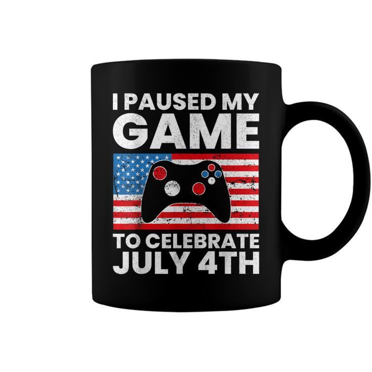 I Paused My Game To Celebrate July 4Th American Video Gamer  Coffee Mug