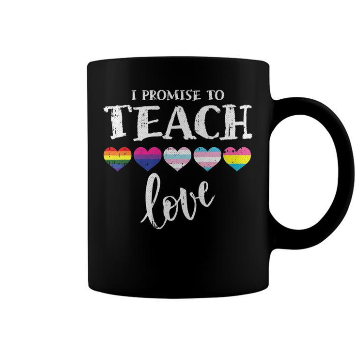 I Promise To Teach Love Lgbt-Q Pride Proud Ally Teacher   Coffee Mug