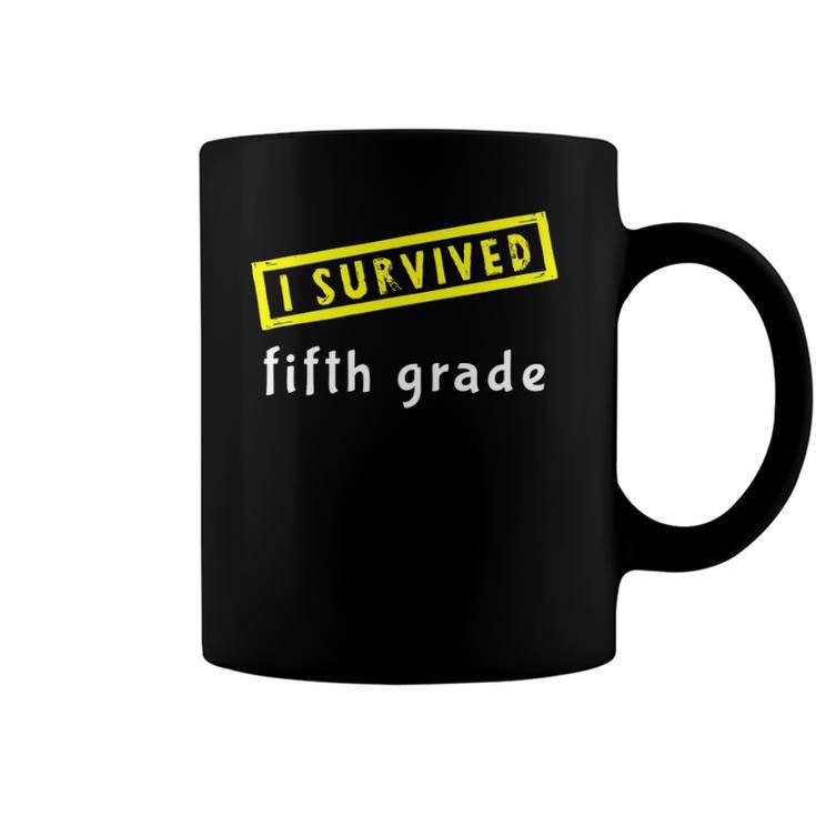 I Survived Fifth Grade Kids Graduation Present Coffee Mug