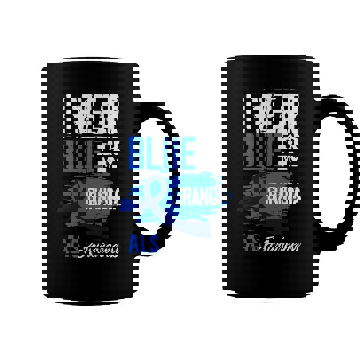 I Wear Blue For My Grandma Support Als Awareness Coffee Mug