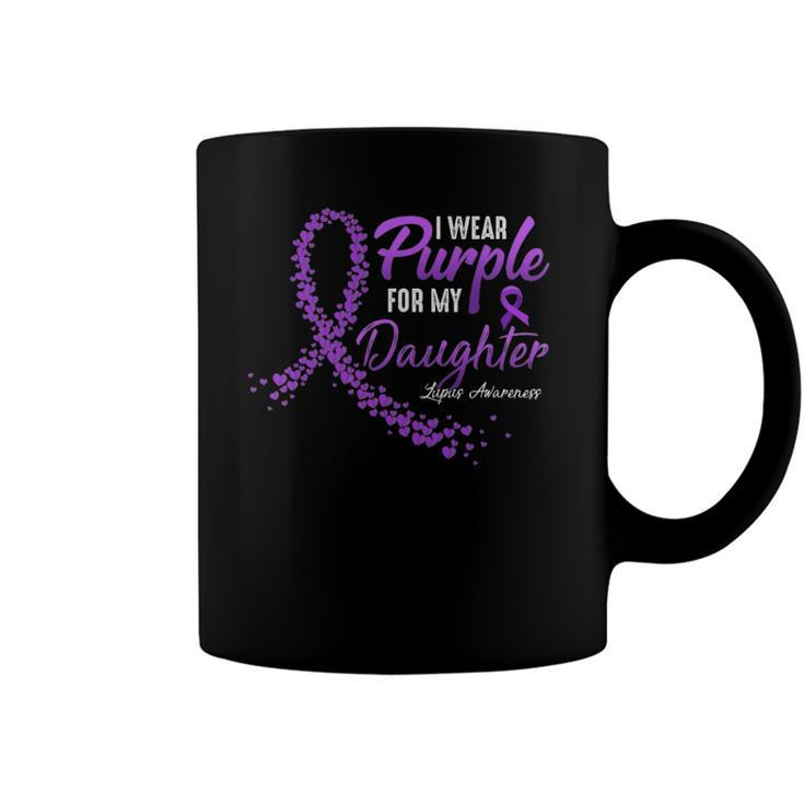 I Wear Purple For Daughter Lupus Awareness Gifts Coffee Mug