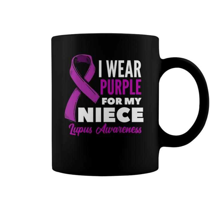 I Wear Purple For My Niece Lupus Uncle Aunt Lupus Awareness Coffee Mug