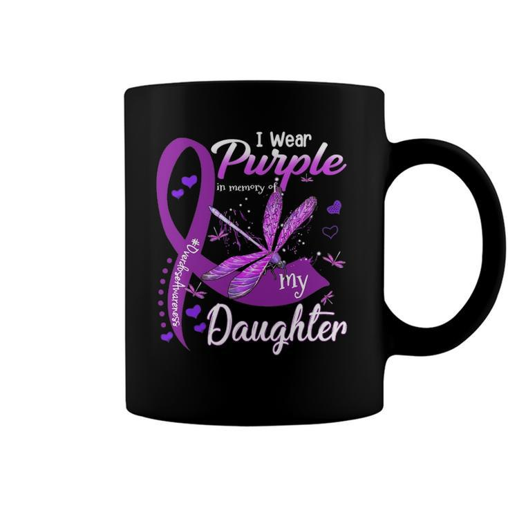 I Wear Purple In Memory For My Daughter Overdose Awareness Coffee Mug